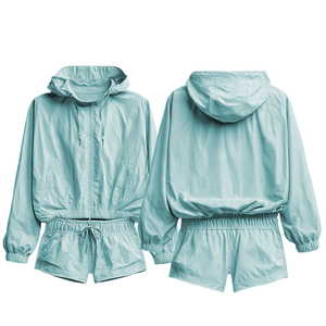 Unisex Windbreaker Shorts Sets Rain Waterproof Shorts Two Piece 100% Nylon <b>Wind</b> <b>Breaker</b> Shorts Suit Women - Product Image 5