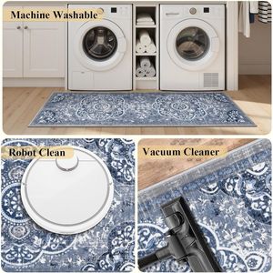 Set di 3 Tappeti da Cucina Boho Floreali, Antiscivolo e Lavabili, Stile Rustico - Product Image 4