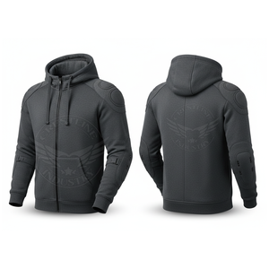 Custom Men's Motorcycle Hoodie Full Sleeve Windproof Polyester Biker Sweatshirt All Seasons Streetwear Jacket - Product Image 1