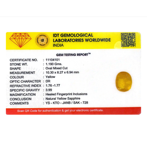 5.95 Carat Exquisite Yellow Sapphire Loose Gemstone 10x12mm for Fine Jewelry - Product Image 4