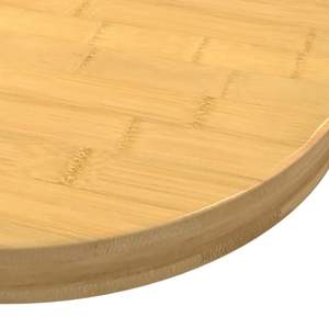 Table à manger ronde moderne de 15,7 pouces avec plateau en bambou naturel verni (seulement le plateau) - Product Image 3