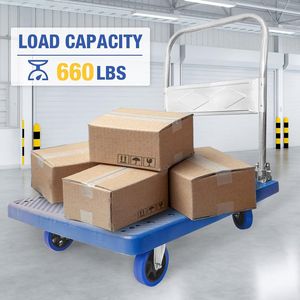 Carrello Pieghevole Extra Large per Carichi Pesanti, Capacità 300 kg, Ruote Girevoli a 360° - Product Image 6