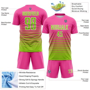 soccer uniform <b>men</b> football jersey and shorts set breathable quick dry team wear - Product Image 5