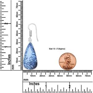 Luxury Dendrite Agate <b>Opal</b> Gemstone Hook Party Gift New Trendy Cute Multi Shape Cabochon <b>Earrings</b> Silver Plated Brass - Product Image 2