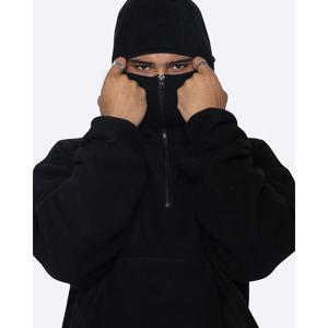 2023 nouveaux sweats à capuche pour hommes sweats à capuche à fermeture éclair polaire couleur unie homme à capuche plaque légère à manches longues pull mâle-Ar - Product Image 5