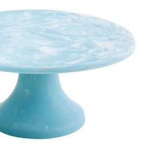 Support à gâteau rond en résine Aqua Swirl fait main, durable, plateau de présentation de luxe écologique pour mariage, fête et usage domestique - Product Image 3