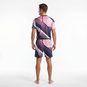 Camiseta de entrenamiento de fútbol para hombre al por mayor OEM, cuello en V y pantalón corto para adulto, 100% poliéster, ropa deportiva para todas las estaciones - Product Image 3