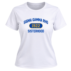 Camiseta Deportiva de Cuello Redondo para Mujer Sigma Gamma Rho, Personalizada para Hermandades Griegas, de Manga Corta, para Entrenamiento, Fitness y Deportes, Venta al Por Mayor - Product Image 1