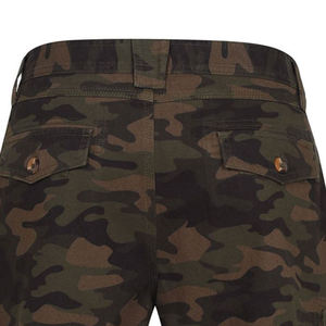 Men's Camouflage Cargo Shorts Mid Waist Button Fly Canvas Casual Bermuda Shorts With Pockets Breathable Cotton - Product Image 5