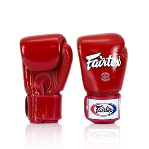Guantes de Boxeo Fairtex de Último Modelo, Alta Calidad, Cuero Genuino, Color Rojo, con Velcro, para Boxeo - Product Image 2