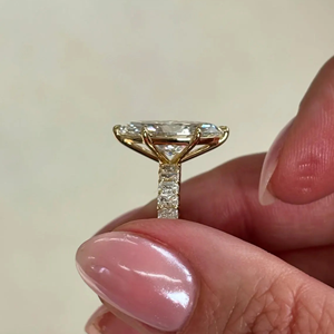 Anillo de Compromiso y Boda con Diamante Cultivado en Laboratorio, Corte Marquesa, 4.20 Quilates, Oro Amarillo de 14k, Joyería para Regalo - Product Image 2