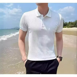 T-shirt décontracté pour homme, couleur unie, polyvalent, polo d'été à manches courtes, haut classique à manches courtes - Product Image 4