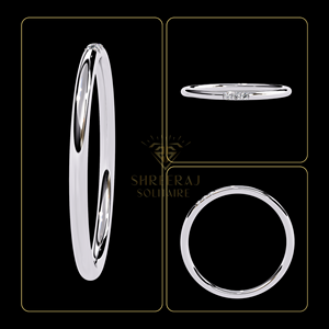Anillo de Boda Minimalista de Oro Sólido de 18K con Diamante Natural Certificado por IGI de 0.10 Quilates, Extraído de la Tierra, para Uso Diario - Product Image 6