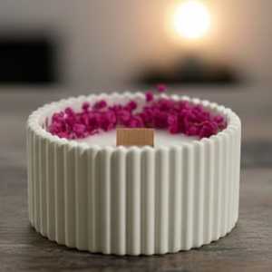 Natural Soy wax Custom Fragrance <b>Candle</b> Dried Flower Decorative <b>Candle</b> Customized Box Concrete Jar <b>Candle</b> at Wholesale Price - Product Image 4