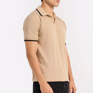 เสื้อโปโลผู้ชายแบบกำหนดเองได้ ผ้าคอตตอนผสม ทรงปกติ - Product Image 4