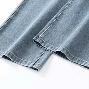 Jeans Skinny Respirants pour Hommes Style Urbain – Vente en Gros, Non Déchirés, Denim Lavé Extensible, Patchwork Uni pour Hommes Jeunes - Product Image 5