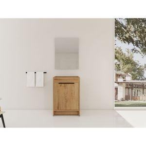 Mobile bagno freestanding da 24 pollici con 2 ante ammortizzate, imballaggio KD, solo mobile senza piano - Product Image 2