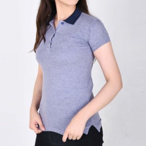 เสื้อยืดแขนสั้นสีเทาสำหรับผู้หญิง ผลิตจากผ้าฝ้ายถักทอ 100% เป็นมิตรต่อสิ่งแวดล้อม เนื้อผ้าเรียบง่าย สวมใส่สบาย ระบายอากาศได้ดี ไม่เป็นขุย ทรงปกติ - Product Image 4