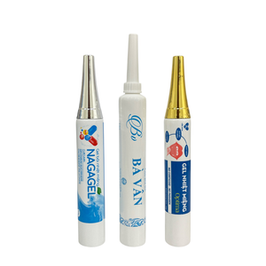 หลอดพลาสติกพิมพ์ลายตามสั่งสำหรับบรรจุภัณฑ์เจลเครื่องสำอาง หลอดบีบสีขาวทรงกลมสำหรับผลิตภัณฑ์ดูแลผิวและดูแลช่องปาก - Product Image 5