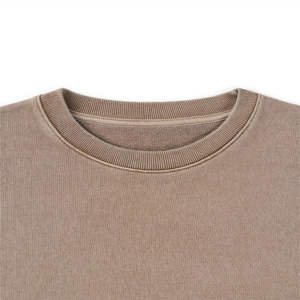 เสื้อสเวตเชิ้ตผ้าฝ้ายฟลีซหนานุ่ม 400 GSM แบบคอวีทรงหลวมสไตล์วินเทจ รุ่น Custom Mineral Wash - Product Image 3