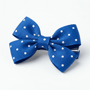 Ruban gros-grain imprimé à pois bleus et blancs de 6 mm en gros pour emballage décoratif, accessoires pour cheveux et fabrication de cartes - Product Image 4