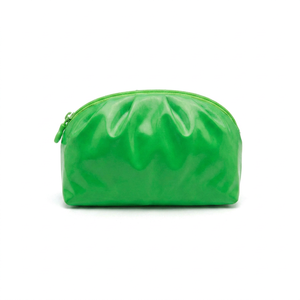 Noun Green Nylon <b>Lady</b> Cosmetic Bag Medium Size Zipper Closure Portable Customizable Pattern Fluffy - Product Image 3
