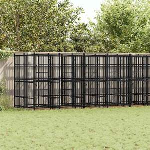 Cage pour chien extra-large en acier thermolaqué noir, durable, cage pour animaux de compagnie extra-large - Product Image 1