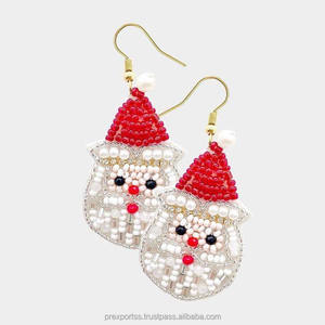 Spooky Laiton Perlé Boo Hoop Boucles D'oreilles Fête D'Halloween | Perle De Rocaille À La Main À La Mode Bijoux De Vacances Cadeau pour Femmes Filles - Product Image 5