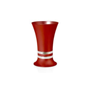 Meilleures ventes : Ensemble de coupe et soucoupe Kiddush en argent métallisé, écologique et personnalisable, style minimaliste, pour Shabbat juif, Judaica - Product Image 2