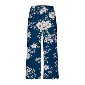 Pantalon ample taille haute pour femme, imprimé floral, respirant, coupe décontractée, taille élastique, style élégant, printemps-été, tenue décontractée, pyjama - Product Image 5
