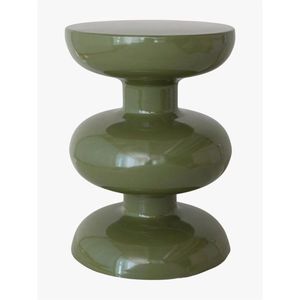 Table basse moderne minimaliste en métal rouge, table d'appoint ronde, meubles de salon de luxe, base géométrique en forme de boule, style industriel - Product Image 3