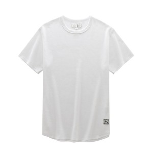 <b>Short</b> Sleeved T-<b>Shirt</b> <b>Men</b> Summer 2024 New Plain Half-<b>Sleeve</b> Tops Loose Casual <b>White</b> <b>Men's</b> <b>Shirts</b> - Product Image 3