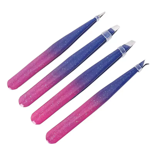 Pince à épiler professionnelle à pointe droite en acier inoxydable et carbone, réutilisable, et outils pour recourber les faux cils ANAAIF - Product Image 5