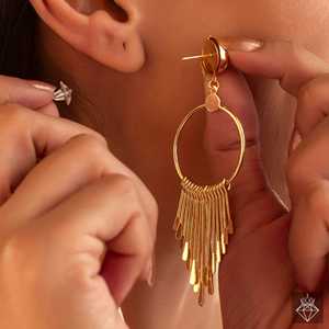 PRAO Anti-Tarnish Dangling <b>Fashion</b> <b>Dangle</b> <b>Earrings</b> Elegant and Stylish - Product Image 1