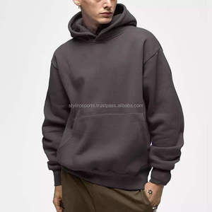 เสื้อฮู้ดดี้ผ้าฝ้าย/โพลีเอสเตอร์หนานุ่มพิเศษ ขนาดใหญ่พิเศษ สำหรับฤดูหนาว พิมพ์ลายดิจิทัล สีพื้น ไม่มีเชือกผูก - Product Image 4