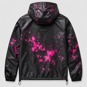Custom Heat Sensitive Color <b>Changing</b> Jacket Waterproof Splatter Print Thermochromic Windbreaker Hooded Streetwear Mens <b>Coat</b> - Product Image 3