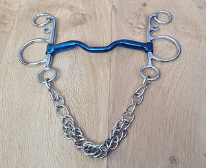 Bocado para Caballo de Acero Inoxidable Azul con Diseño de Cadena para Uso Ecuestre, 100% de la Mejor Calidad en Artículos Ecuestres - Product Image 6
