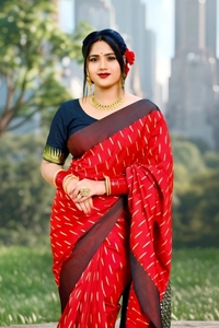 KV Ready to Wear Traditional Printed Woven Silk Party Wedding <b>Saree</b>-Reversible & Wrinkle-Free Quick Dry Autumn - Product Image 4