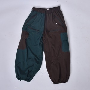 Pantalon de ski unisexe coupe-vent grande taille à blocs de couleur, imprimé, imperméable, taille élastique, poches cargo, en polyester, pour activités de plein air - Product Image 1