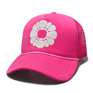 Casquette Trucker Unisexe en Maille Vert et Blanc, Réglable, 6 Panneaux, Décontractée, Printemps-Été, Respirante, Logo Imprimé en Sérigraphie sur le Devant - Product Image 3
