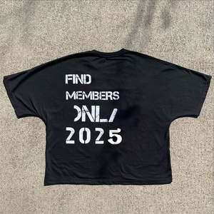 Camisetas de algodón grueso de diseño personalizado OEM para hombre, cuello redondo, estilo oversize, fabricante de camisetas gráficas cortas. - Product Image 2