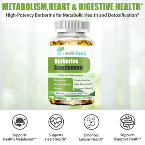 Cápsulas de Berberina HCI para la Salud Metabólica y la Desintoxicación, Promueven la Salud Intestinal, Cápsulas de Berberina de Alta Calidad - Product Image 4