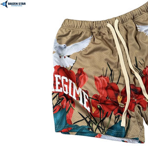 Quick-Dry Breathable Eco-Friendly Mesh Running Shorts Sublimation Transfer Lightweight 100% Polyester for Men's Gym Training - Product Image 6