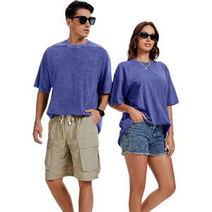T-shirt surdimensionné personnalisé délavé à l'acide avec impression graphique en relief, en coton premium haute densité – Fournisseur de t-shirts tendance - Product Image 3