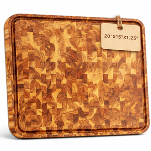 Natural Hardwood End Grain Butcher Block, Unique Pattern, Strong Durable, Food Safe <b>Kitchen</b> Cutting Board - Product Image 4