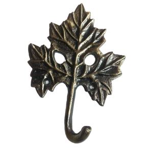 Gancho para Abrigos con Forma de Hoja, de Hierro Fundido Antiguo, Rústico, para Llaves - Product Image 1