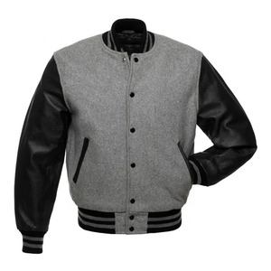 Bulk Plain Wool <b>Baseball</b> <b>Jacket</b> <b>For</b> <b>Men</b> Custom Embroidered Letter Private Label Wholesale Blank <b>Men's</b> Clothing Varsity <b>Jacket</b> - Product Image 1