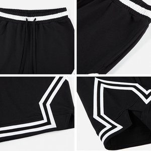 Shorts de sport vintage personnalisés en coton French Terry pour hommes, shorts de basket-ball unisexes de haute qualité - Product Image 3