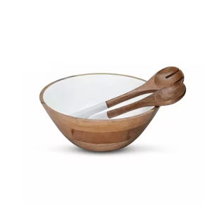 Bol en bois de manguier imprimé émail édition Iftar de luxe, élégant bol en bois imprimé - Product Image 1