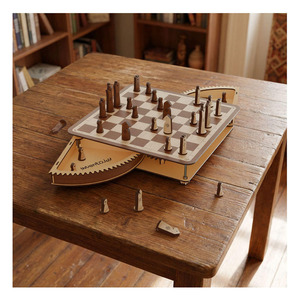 Échiquier en bois artisanal par Chess Smith – Finition artistique haut de gamme pour la décoration intérieure et le jeu - Product Image 2